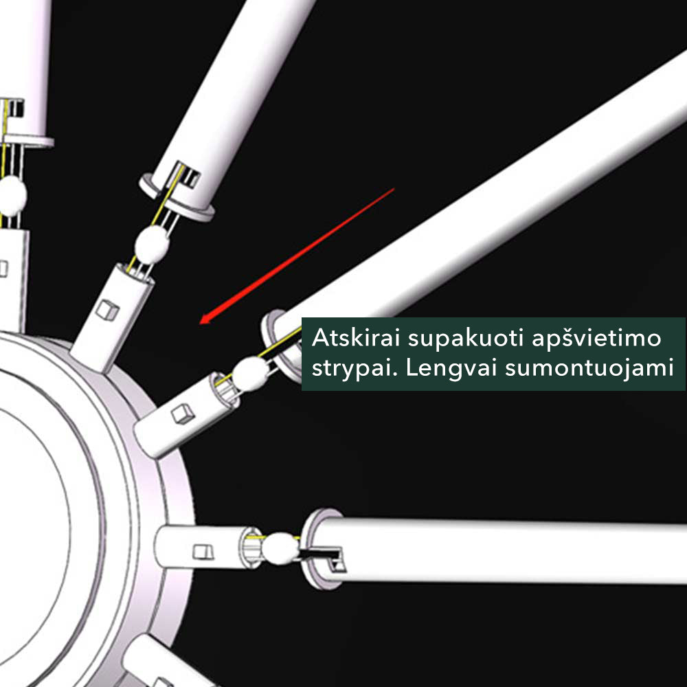 LED Judantys Saulė Fejerverkai